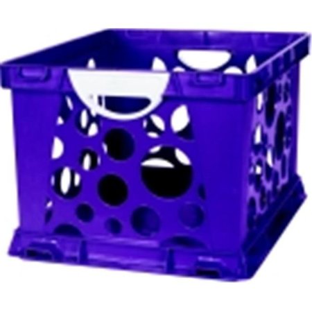 STOREX Storex 2-Color Large Crate With Handles - Purple Vine-White 1466438